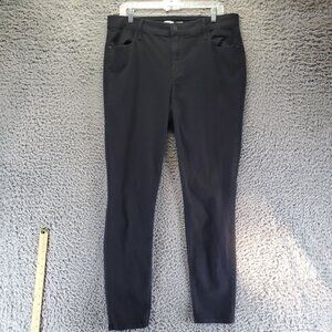 Old Navy Jeans Womens 14 Tall Black Super Skinny Mid-Rise Stretchy Denim